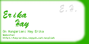 erika hay business card